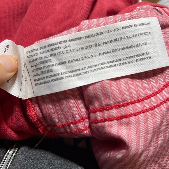 NWT Abercrombie and Fitch Simone HiRise Ankle Straight Jean in Faded Red, SZ 24 - Picture 5 of 6